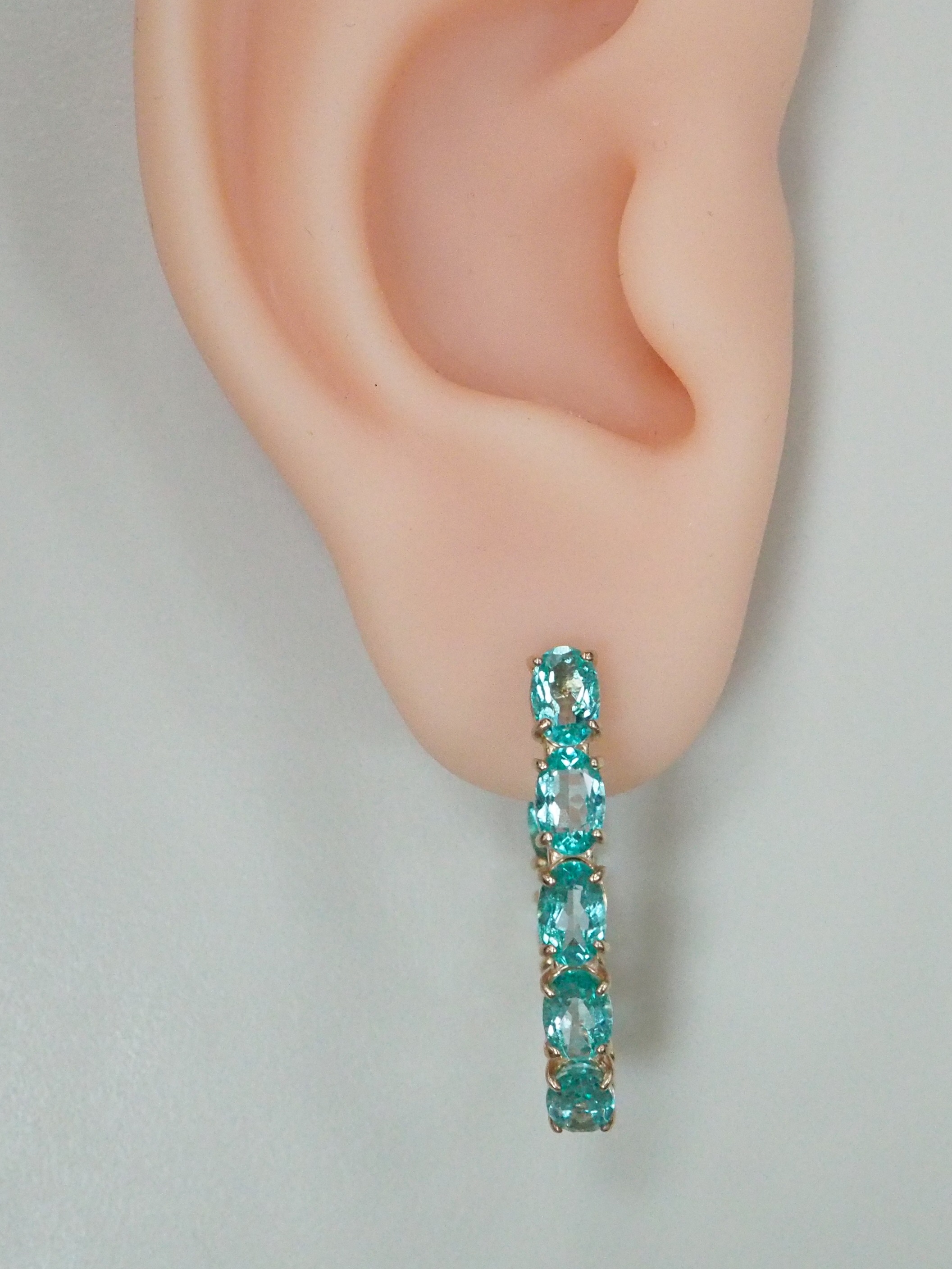 Серебряные серьги с топазами